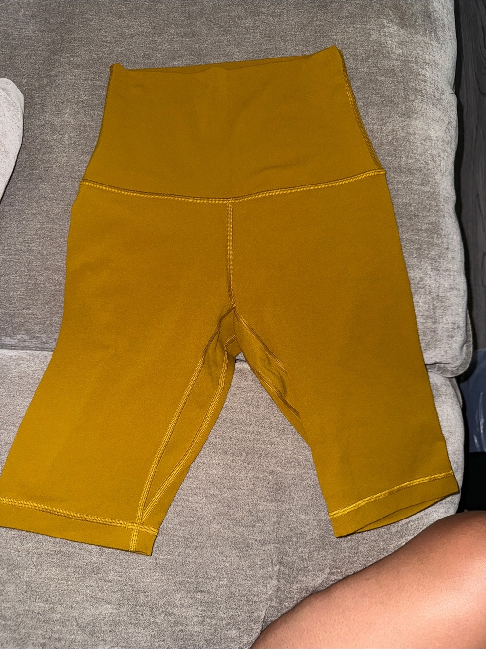 Lululemon High-Waist Mustard Women’s Bike Shorts